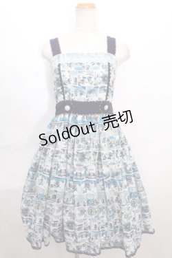 画像1: axes femme POETIQUE / ミッキー&ミニー総柄ワンピース  サックス S-24-07-22-053-AX-OP-AS-ZI