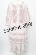 PINK HOUSE / ローズチュールレース使いパッチワーク風ワンピース  ピンク S-24-07-23-045-LO-OP-HD-ZS