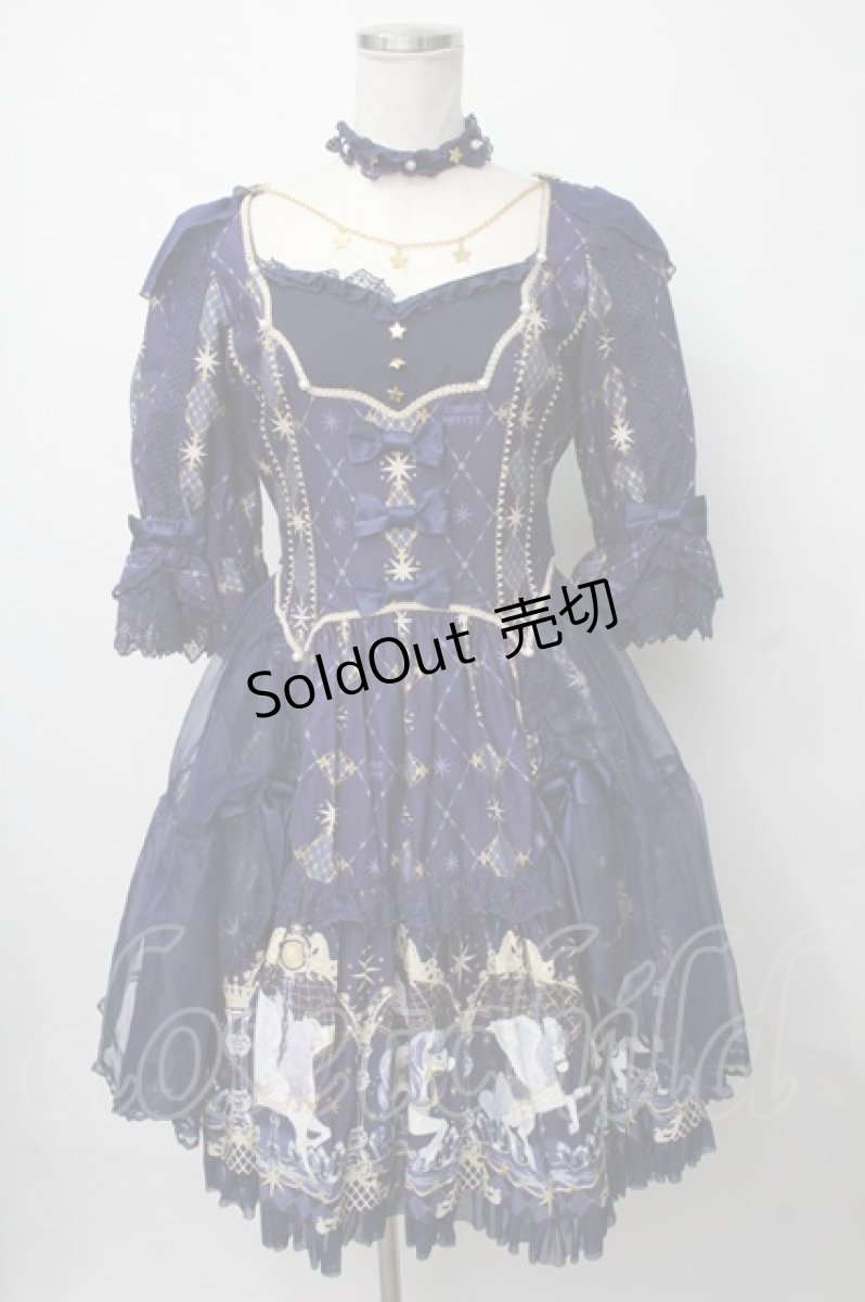 画像1: Angelic Pretty / Crystal Dream Carnival Dress Set  紺 S-24-07-25-055-AP-OP-UT-ZS (1)