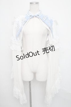 画像1: Ozz oneste / 着物袖ボレロ  サックスｘ白 S-24-07-31-004-OO-TO-AS-ZS