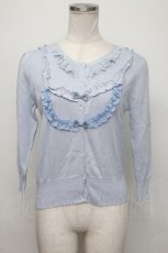 画像1: Emily Temple cute / TOPフリルカーディガン  サックス S-24-08-05-020-ET-TO-AS-ZT282 (1)