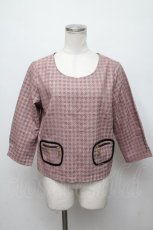 画像1: axes femme / ジャガード七分袖プルオーバー   S-24-08-10-008-AX-TO-UT-ZT154 (1)