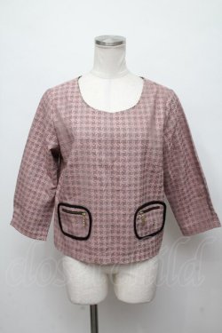 画像1: axes femme / ジャガード七分袖プルオーバー   S-24-08-10-008-AX-TO-UT-ZI