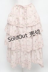 PINK HOUSE / ブロッサムローズプリントスカート  ピンク S-24-08-11-078-LO-SK-HD-ZT191