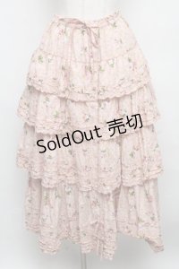 PINK HOUSE / ブロッサムローズプリントスカート  ピンク S-24-08-11-078-LO-SK-HD-ZT191