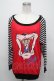 画像1: LISTEN FLAVOR / ボーダー切替カットソー  赤 S-24-08-11-009-PU-TS-AS-ZT052 (1)