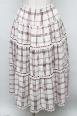 画像1: PINK HOUSE / ヘリンボン起毛チェックスカート  ブラウン S-24-08-11-086-LO-SK-AS-ZT102 (1)