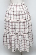 画像2: PINK HOUSE / ヘリンボン起毛チェックスカート  ブラウン S-24-08-11-086-LO-SK-AS-ZT102 (2)