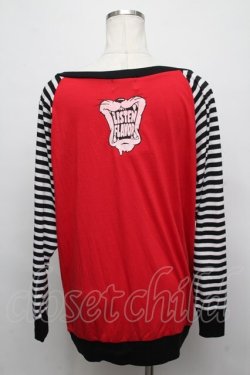 画像2: LISTEN FLAVOR / ボーダー切替カットソー  赤 S-24-08-11-009-PU-TS-AS-ZT052