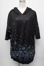 画像1: ankoROCK / バラバラ半袖ネコ耳プルオーバーパーカー  黒 S-24-08-11-029-PU-TO-AS-ZT180 (1)