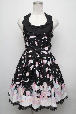 画像1: Angelic Pretty /  MilkyPlanetジャンパースカート  黒 S-24-08-11-047-AP-OP-UT-ZS