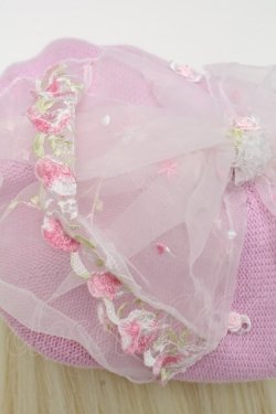 画像4: Nile Perch / チュールリボンベレー帽  ピンク S-24-08-16-015-LO-AC-AS-ZT286