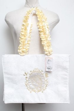 画像1: Maison de FLEUR / EC限定Belle/スクエアトートバッグ F アイボリー S-24-08-16-030-LO-BG-SZ-ZT346