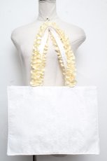 画像2: Maison de FLEUR / EC限定Belle/スクエアトートバッグ F アイボリー S-24-08-16-030-LO-BG-SZ-ZT346 (2)