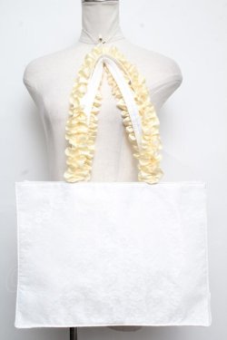 画像2: Maison de FLEUR / EC限定Belle/スクエアトートバッグ F アイボリー S-24-08-16-030-LO-BG-SZ-ZT346