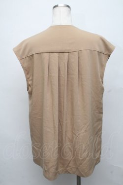 画像2: axes femme / ポケット刺繍キザミジレ  キャメル S-24-08-22-029-AX-TO-AS-ZI