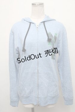 画像1: MILKBOY / ロゴptZIPパーカー  ブルー S-24-09-03-045-MB-TO-AS-ZT186