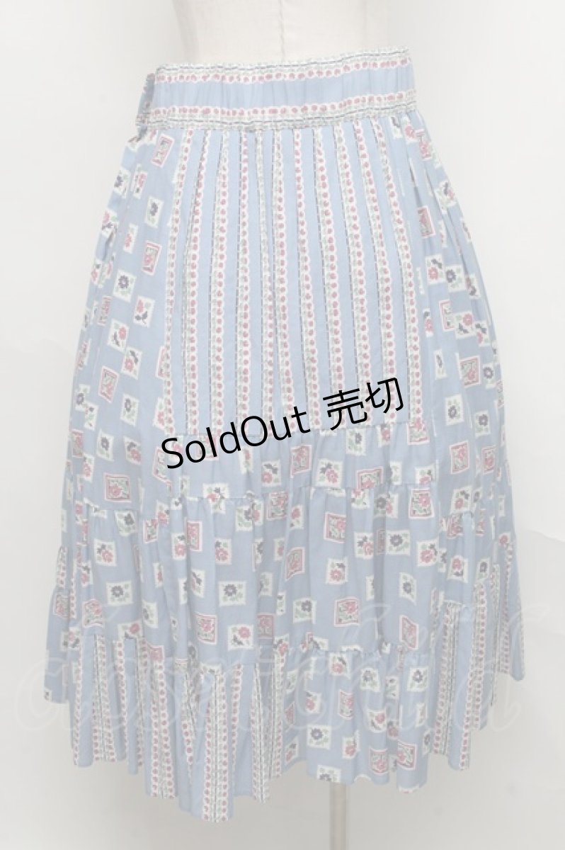 画像2: 【SALE】Jane Marple Dans Le Saｌon /Dear Little Scrapスカート M ブルー S-24-09-05-073-JM-SK-AS-ZT223 (2)