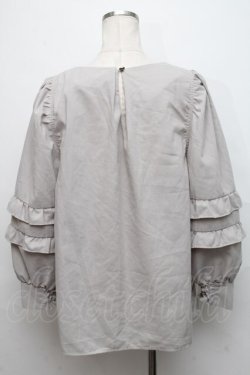 画像2: axes femme / パワショルデザインチュニック  グレー S-24-09-05-032-AX-TO-AS-ZI