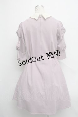 画像2: axes femme POETIQUE / リボン袖フレアワンピース  ピンク S-24-09-12-046-AX-OP-AS-ZT064