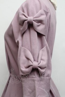 画像3: axes femme POETIQUE / リボン袖フレアワンピース  ピンク S-24-09-12-046-AX-OP-AS-ZT064