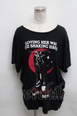 画像1: 【SALE】KILL STAR / pt半袖カットソー  黒 S-24-09-14-052-SL-TO-AS-ZT397 (1)