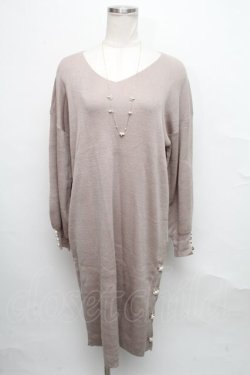 画像1: axes femme / ネックレス付ニットワンピース   S-24-09-14-039-AX-OP-AS-ZT032