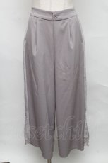 画像1: 【SALE】axes femme / 麻調チャイナ釦配色パンツ  グレー S-24-09-17-063-AX-PA-HR-ZT392 (1)