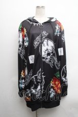 画像1: 【SALE】NieR CLOTHING / プリントパーカー  黒 S-24-09-18-003-PU-TO-AS-ZT218 (1)
