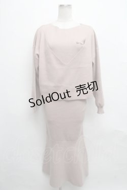 画像1: NieR Clothing / ニットトップス＆ワンピース  ピンク S-24-09-18-033-PU-OP-AS-ZT214