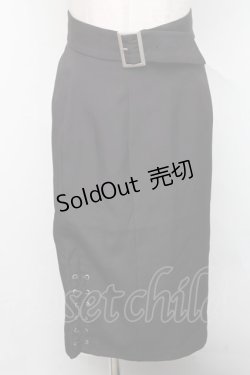 画像1: EATME / サイドレースアップスカート  黒 S-24-09-19-069-LO-SK-HR-ZT225