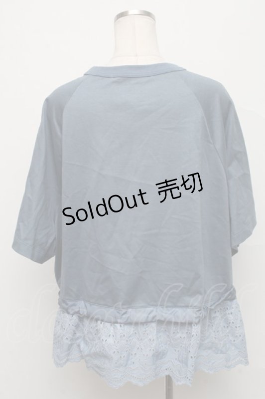 画像2: 【SALE】Jane Marple Dans Le Saｌon / アイレットレーストップス  ブルーグレー S-24-09-19-019-JM-TO-AS-ZT282 (2)