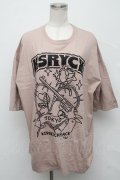 KRY CLOTHING / 「木綿のハンカチ」Tシャツ  ベージュ S-24-09-19-020-EL-TS-HR-ZT364