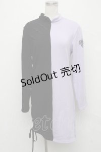 NieR Clothing / バイカラーワンピース  黒ｘラベンダー S-24-09-19-022-PU-OP-AS-ZT420