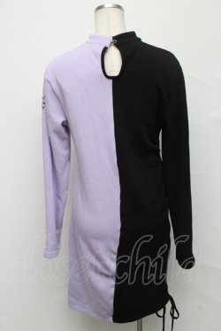 画像2: NieR Clothing / バイカラーワンピース  黒ｘラベンダー S-24-09-19-022-PU-OP-AS-ZT420