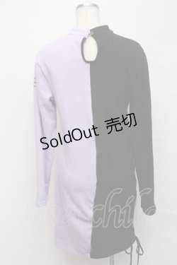 画像2: NieR Clothing / バイカラーワンピース  黒ｘラベンダー S-24-09-19-022-PU-OP-AS-ZT420