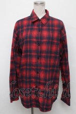 画像1: 【SALE】NieR CLOTHING / タータンチェックシャツ  赤 S-24-09-19-034-PU-TO-HR-ZT229 (1)
