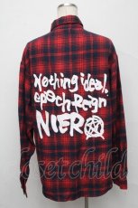 画像2: 【SALE】NieR CLOTHING / タータンチェックシャツ  赤 S-24-09-19-034-PU-TO-HR-ZT229 (2)