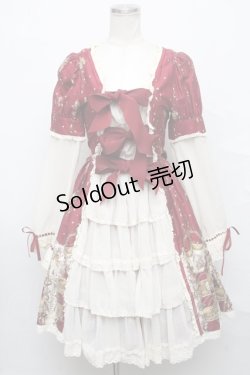画像1: ALICE and the PIRATES / Masquerade Theaterワンピース  ワイン S-24-09-21-055-PA-OP-HR-ZS