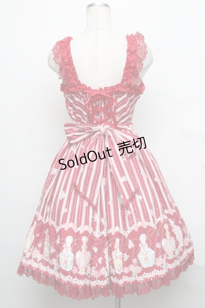 画像2: Angelic Pretty /  ローズトワレジャンパースカート  ワイン S-24-09-25-051-AP-OP-AS-ZS (2)