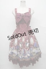 Angelic Pretty /  メルカトル骨董品店ロングジャンパースカート  ワイン S-24-09-25-049-AP-SK-UT-ZS