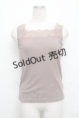 axes femme / 2WAYレースリブタンク  モカ S-24-09-28-001-AX-TO-AS-ZS