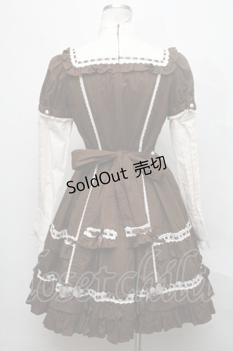 画像2: Angelic Pretty / 社交界ワンピース  ブラウン S-24-09-29-012-AP-OP-AS-ZS (2)