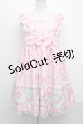 Angelic Pretty / MELODY TOYSハイウエストジャンパースカート  ピンク S-24-10-01-074-AP-OP-HR-ZS