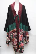 Qutie Frash / 和柄切り替え着物ロングカーディガン   S-24-10-05-053-QU-TO-HR-ZI