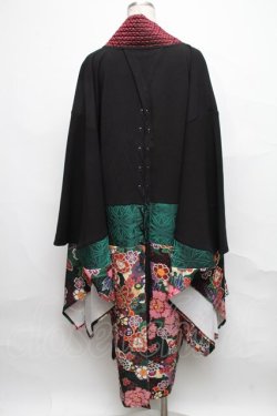 画像2: Qutie Frash / 和柄切り替え着物ロングカーディガン   S-24-10-05-053-QU-TO-HR-ZI