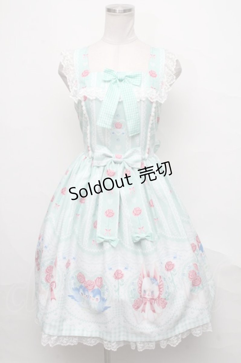 画像1: Angelic Pretty / Be My Valentineジャンパースカート  ミント S-24-10-05-064-AP-OP-AS-ZS (1)