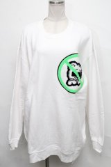 LAND by MILKBOY / NO LAND BEAR スウェット  白 S-24-10-05-024-MB-TO-AS-ZT201