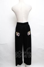 画像3: 【SALE】LISTEN FLAVOR / タイガーチェイナベロアトラックパンツ  黒 S-24-10-09-076-PU-TS-AS-ZT070 (3)