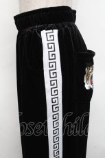 画像4: 【SALE】LISTEN FLAVOR / タイガーチェイナベロアトラックパンツ  黒 S-24-10-09-076-PU-TS-AS-ZT070 (4)